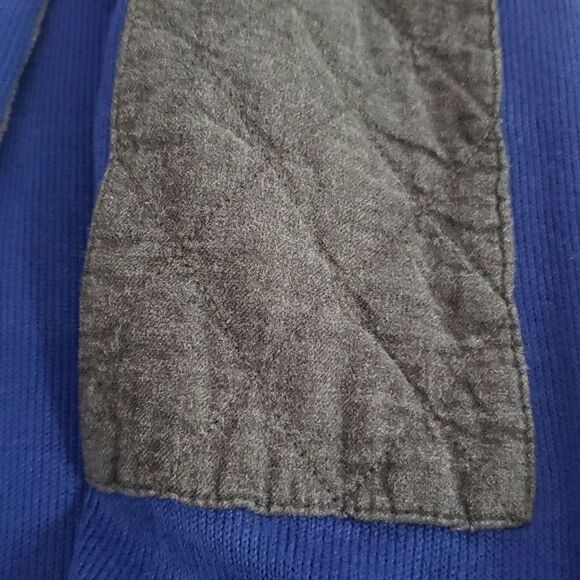 Banana Republic Sweater Mens sz L Blue Rib Knit All Cotton Pullover 1/4 Zip - Picture 9 of 9